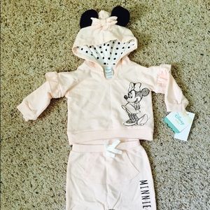 NWT Disney Baby Hooded Outfit 3-6 months